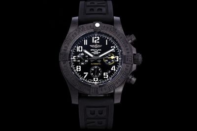 Breitling 45MM Excellent High-Temerature Resistance Black Bracelet Watch breitling bentley replica